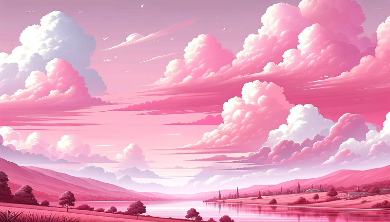 ピンクの空の夢